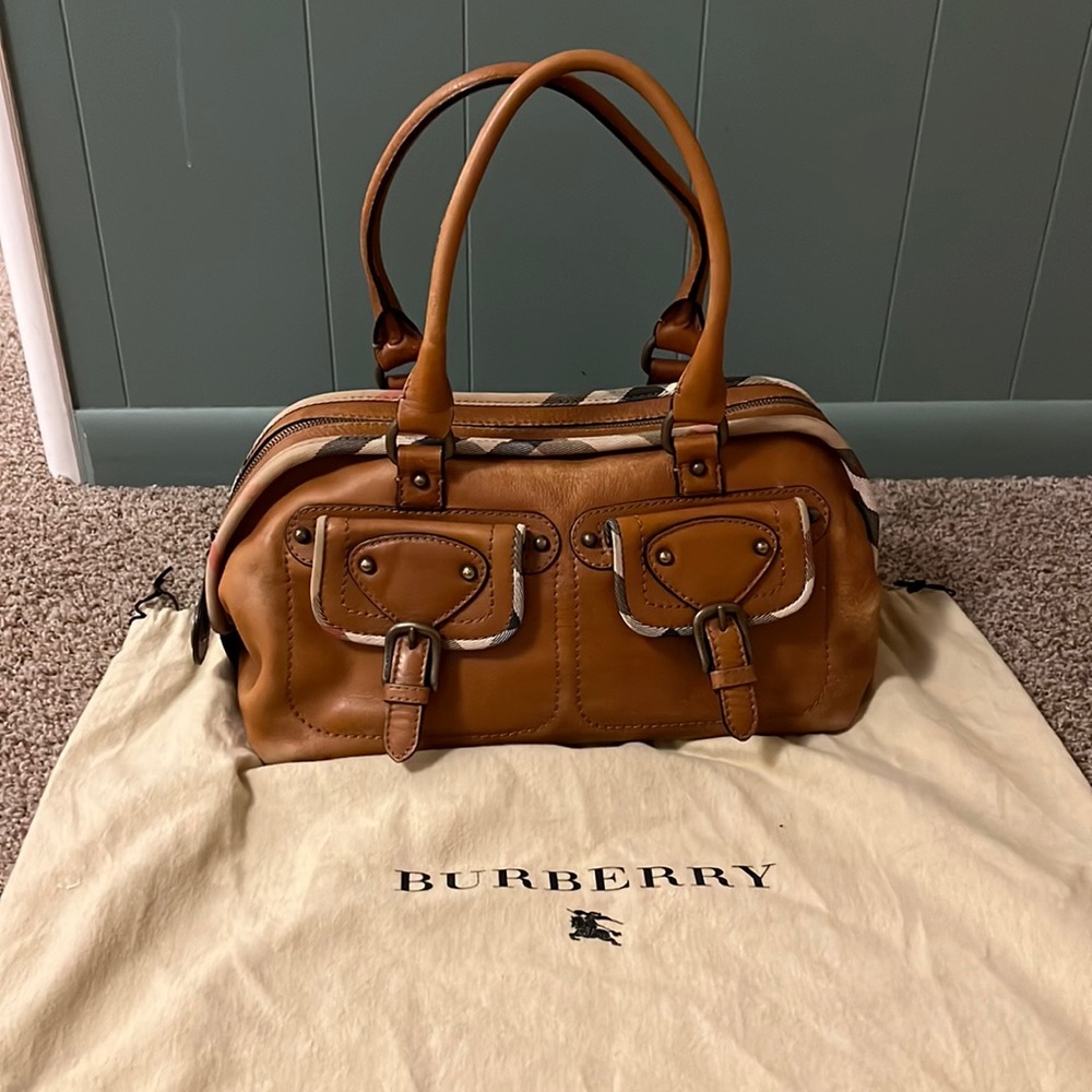 Burberry Brown Leather Shoulder Bag